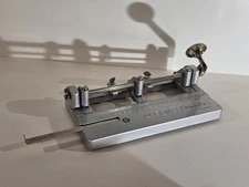 Vintage GBC Bates Hummer Heavy Duty Large 3 Three Hole Punch Adjustable Spacing