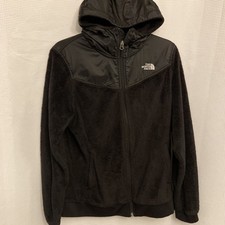 Women's The North Face Black Full Zip Hooded Fleece Jacket  Size Large