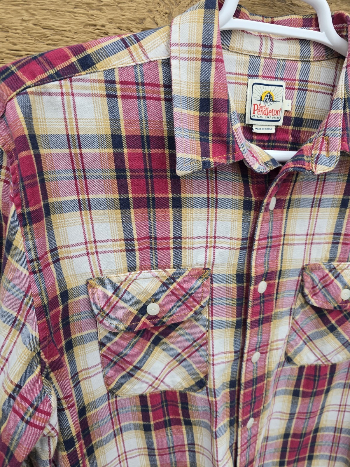 Surf Pendleton Flannel Button Down Shirt Mens Lar… - image 4