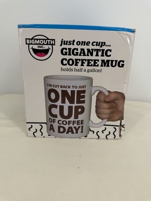 Big Mouth I Like Big Mugs , Gigantic Coffee Mug Novelty Holds Half Gallon |  eBay