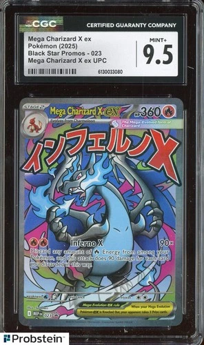 2025 Pokemon MEP EN UPC #023 Mega Charizard X ex CGC 9.5 MINT+