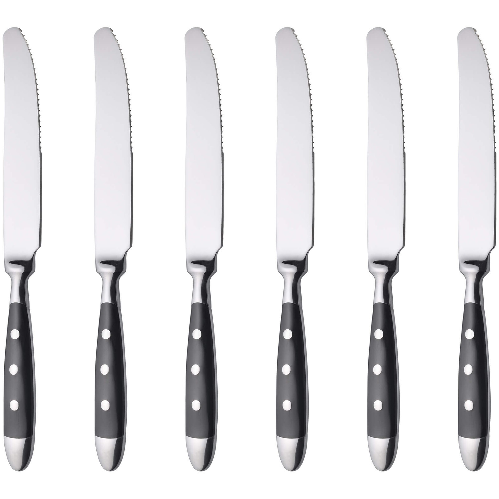 GRÄWE 6 Tafelmesser Menümesser aus Edelstahl, geschmiedet, Serie NÜRNBERG
