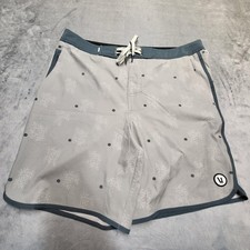 Vuori Board Shorts Mens 33 Gray Swim Trunks Stretch Drawstring Quick Dry