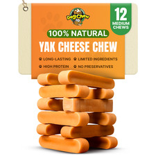 Yak Chews Medium 2lbs - Healthy and Natural Hard Dog Cheese Chew Treats