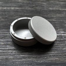 Round Travel Waterproof Titanium Alloy Pill Holder Box Medicine Container Case