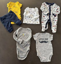Gently Used Baby Boy Clothes Bundle Newborn 6pcs carter's bundle