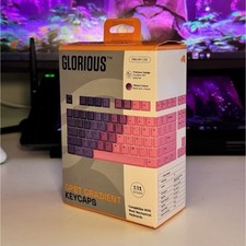 Glorious GPBT Gradient Pink Purple Keycaps Set Nebula color