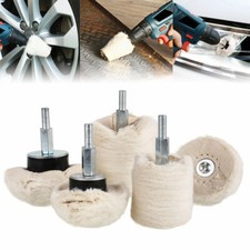 5pcs/Set Cotton Polishing Pad Buffing Mop Wheel Car Motorcycle Kit For Drill Bit