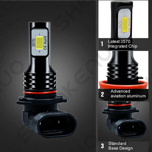 Kit combinado de bombillas LED delanteras altas y bajas para GMC K1500 K2500 Suburban 4X 8000K Foto 4 de 4