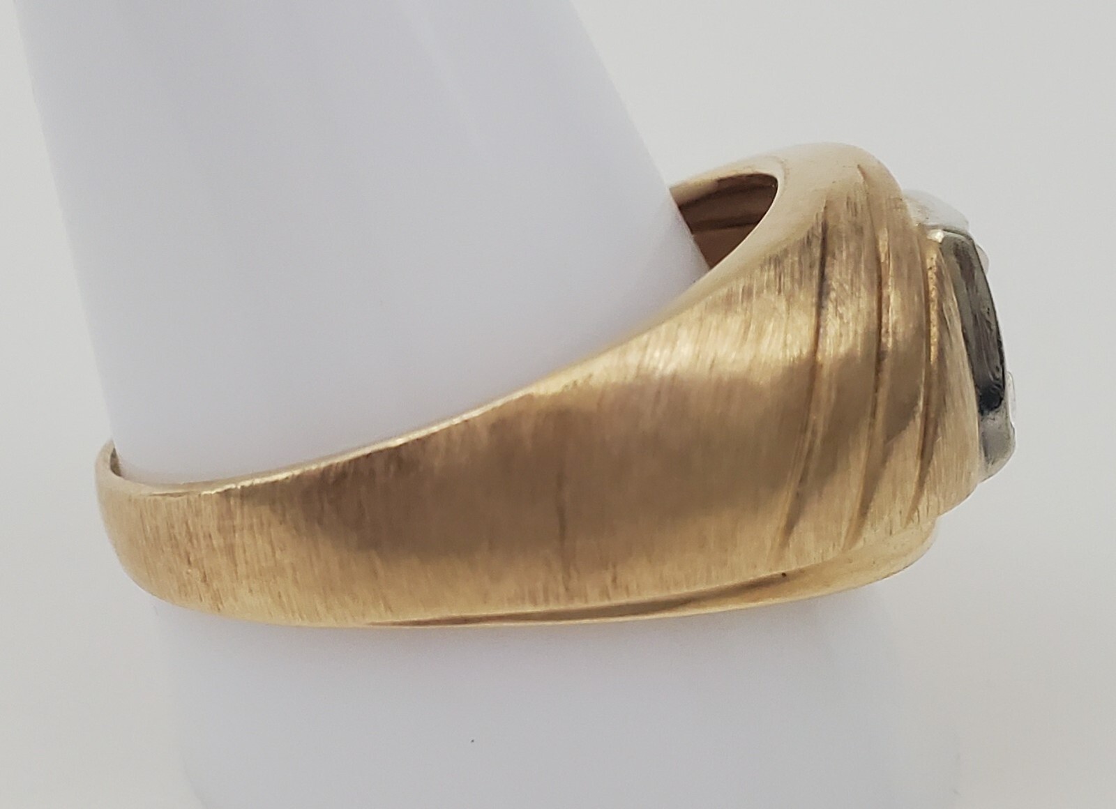 Natural Diamond Solitaire set 14k Solid Yellow Go… - image 4