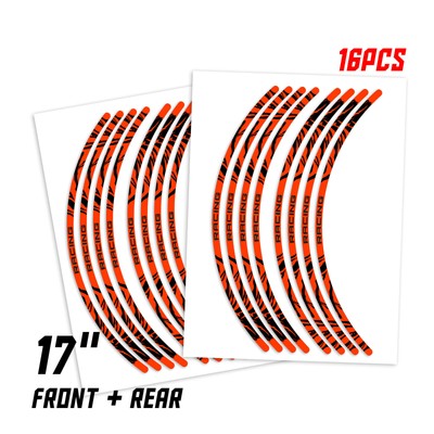 Orange Wild 17 Inch Edge Rim Sticker For Honda Cb650f 14 15 16 17 18 19 Ebay