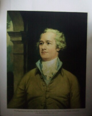 Alexander Hamilton High Quality Print Taken From Crawford's Engraving