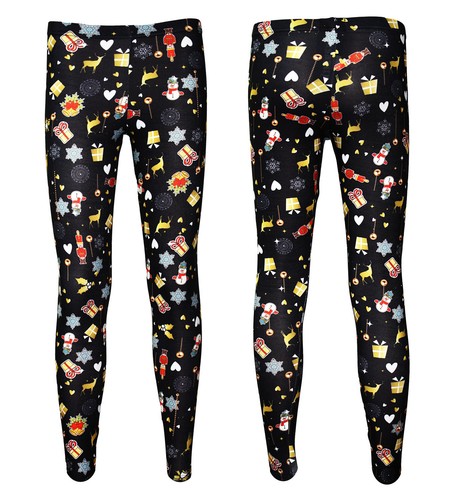 Legging De Noël Pour Femme - Imprimé Festif Élastique - Taille Haute - Cadeau Idée Fêtes - 11