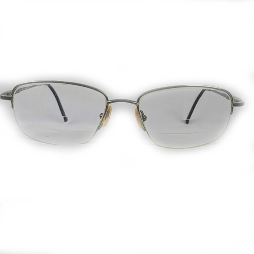Havana Collection Half Frame Gunmetal Eyeglass Frames 53-16-130