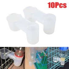 10 Pet Bird Feeder Drinker Cup Water Bottle Chicken Poultry Dove Pigeon Quail US