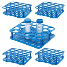 5PCS 25-Well Centrifuge Tube Rack for 50ml Vials Plastic Detachable StandBlue...