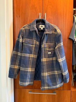 Quiksilver Women s Oversized Blue Insulated Jacket Large