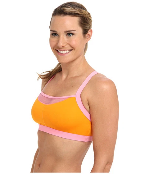 JOSIE AMP'D SUJETADOR DEPORTIVO SIN MANGAS BRALETTE ROSA/NARANJA #847170 36 B/C ¡NUEVO! $48 Foto 2 de 4