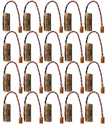 20x CR8.LHC Batteria 3V per FUJI FDK PLC CNC Chip Backup Dati Alimentazione Spina Marrone