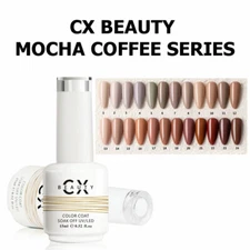 CX Beauty UV/LED Soak off Gel Polish 0.5 Oz - Mocha Coffee Series #24