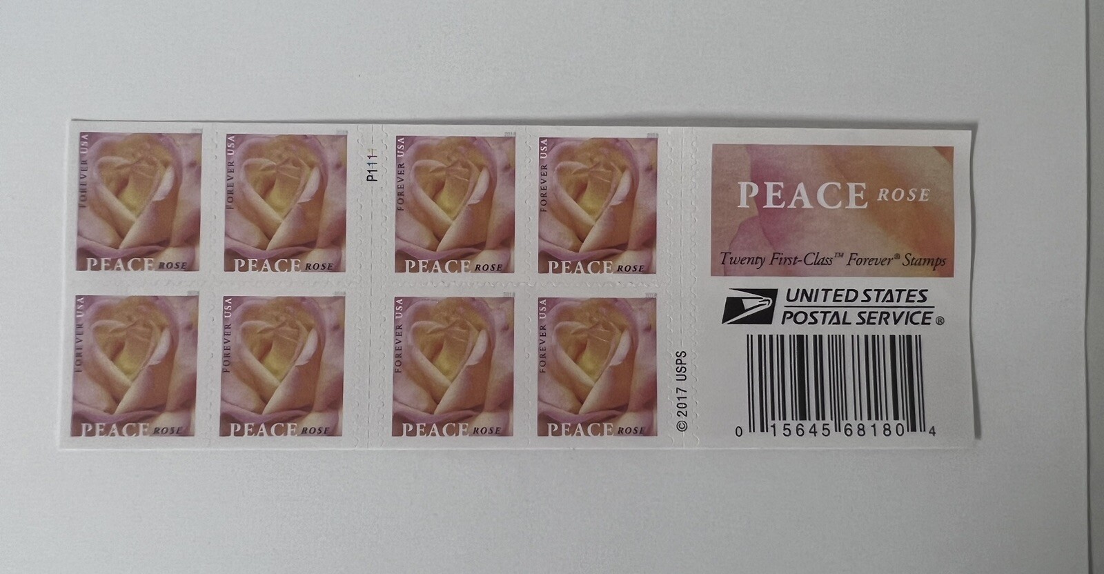 100 Peace Rose Forever Stamps eBay