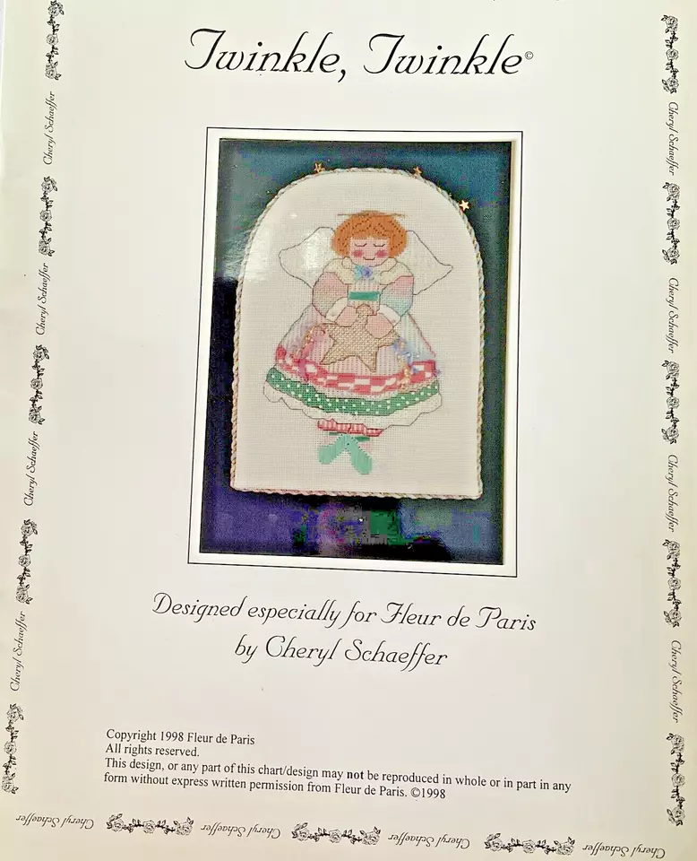Cheryl Schaeffer Lot of 2 Needlepoint Charts Twinkle Twinkle & Holly For 18 Ct - Image 3 of 4