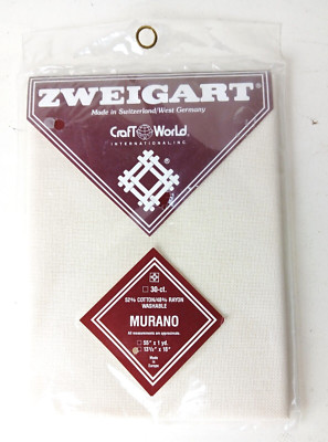 Zweigart Murano 30 Count Cloth 13.5x18 Inch SEALED New in Package Off White