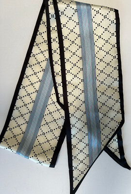 100% Mulberry Silk Scarf 5'' x 29.5'' Women's Long Double sided Printed Belt Sash