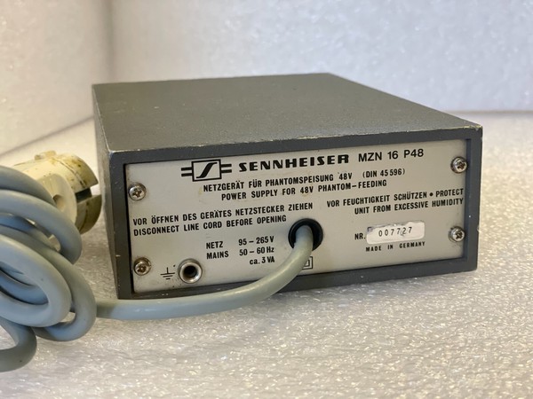Sennheiser MZN 16 P48 Condenser Microphone Phantom Power Supply Dual Original