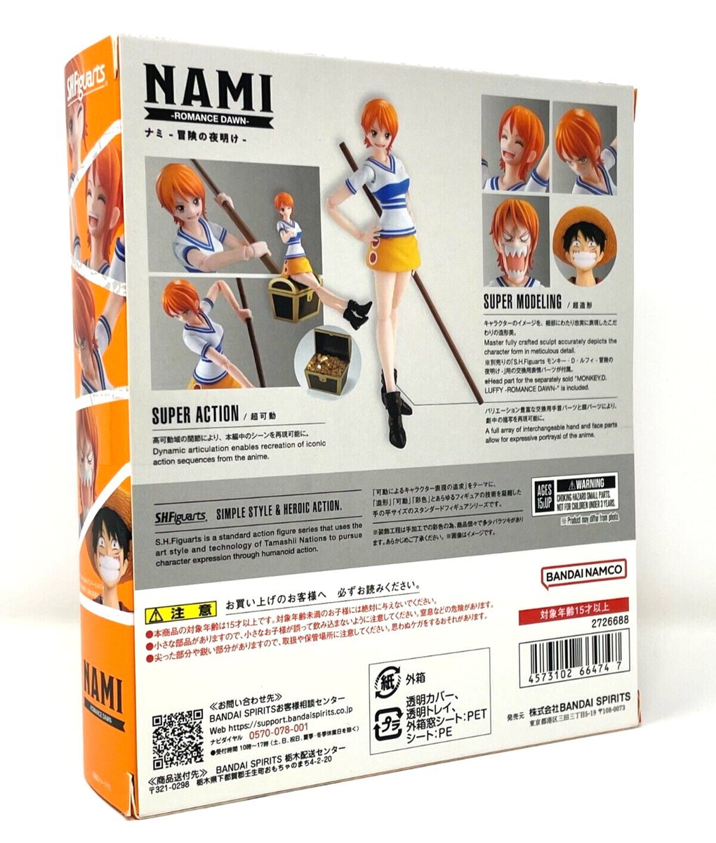 S.H.Figuarts One Piece NAMI Romance Dawn TAMASHII NATIONS Japan