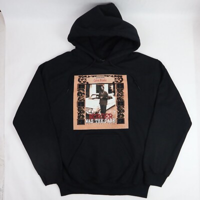 Snoop Dogg Hoodie Mens XL Black Murder Was the Case Death Row Hooded Sweater NEW