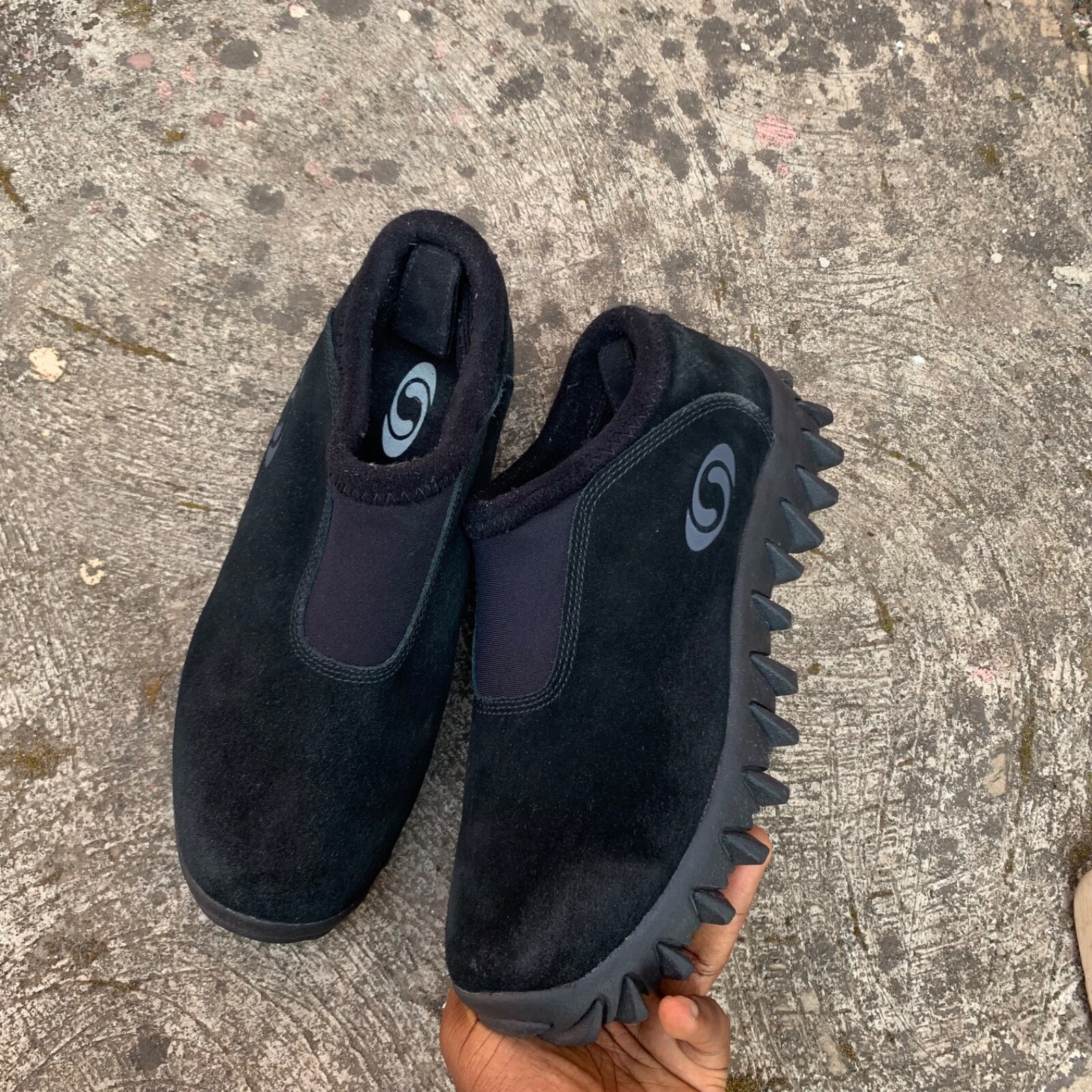 Salomon Contagrip Cx slip on isolati taglia 41 camoscio nero escursionismo