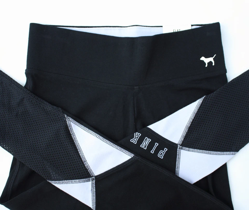 Victoria's Secret PINK Cotton Yoga Flat Waist Mesh Legging - Image 3 of 4