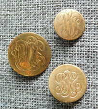 Lot of Antique Vtg  Buttons  Monogrammed #131-B