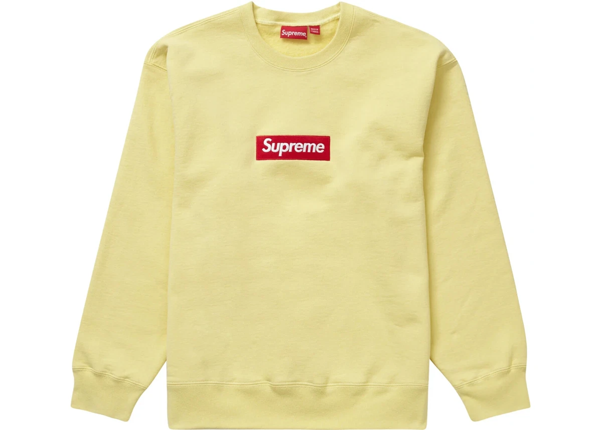 PaleYellowサイズSupreme Box Logo Crewneck Pale Yellow S