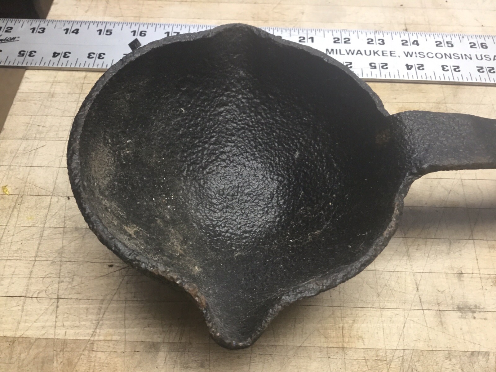 Large Blacksmiths Handmade Cast Iron Ladle 33” eBay