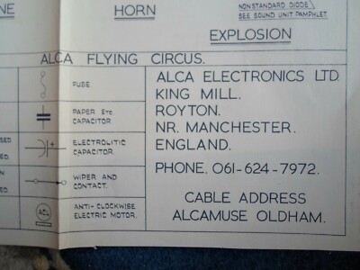 FLYING CIRCUS SCHEMATIC PHOTOCOPY BY ALCA  ARCADE GAME