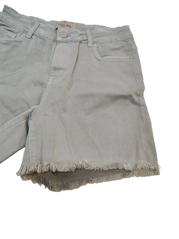 Pantalones Cortos Lola Jeans Dobladillo Crudo Para Mujer Talla 16/34 Verde Kimes Corte Rancho Salvia Como Nuevos Foto 2 de 4