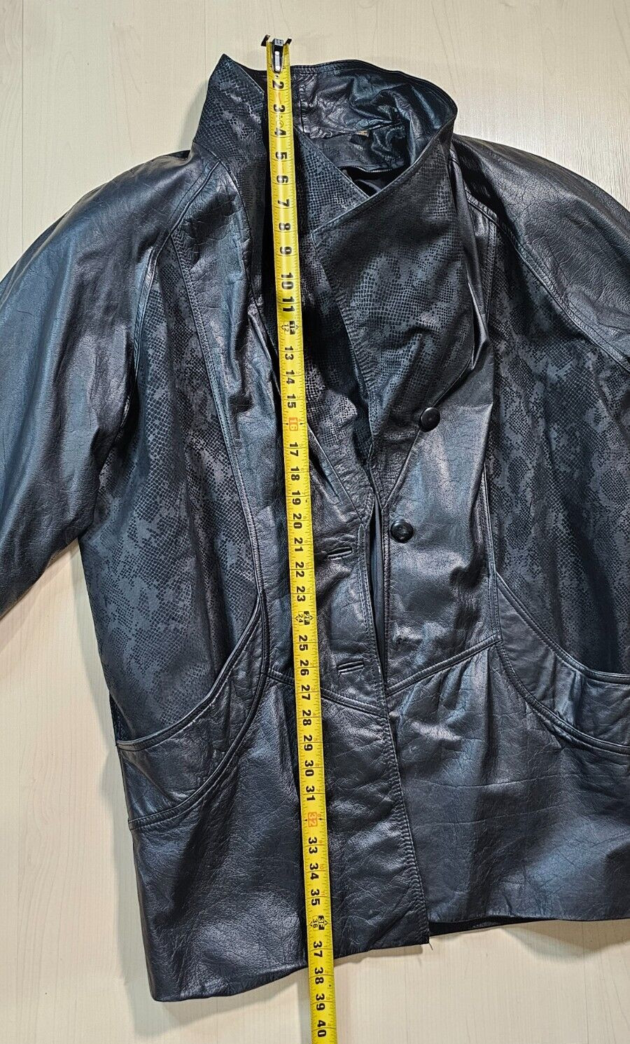 Elk Genuine Leather Jacket Large Lining Button Cl… - image 20