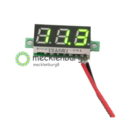 Green DC 3-30 V 2 Wire LED Digital Panel Meter Voltage Voltmeter Auto Motor