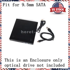 USB External Enclosure Case For 9.5mm SATA CD / DVD ROM UltraBay Optical Drive