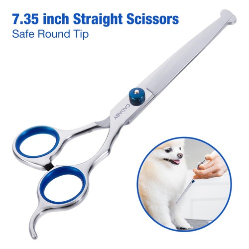Dog Grooming Scissors with Safety Round Tips,5 in 1 Dog Grooming Scissors Kit - Picture 6 of 8