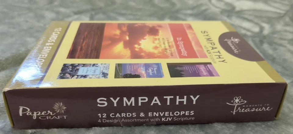 Moments To Treasure Religious Boxed Sympathy Cards (12 pk) with KJV Scripture - Image 4 of 4