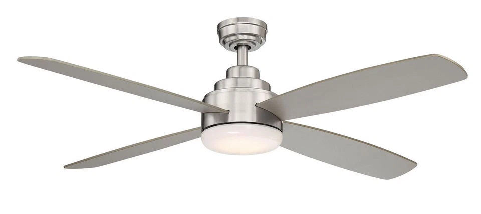 Wind River 52" Aeris Stainless Steel Finish LED Light Ceiling Fan WR1602SS