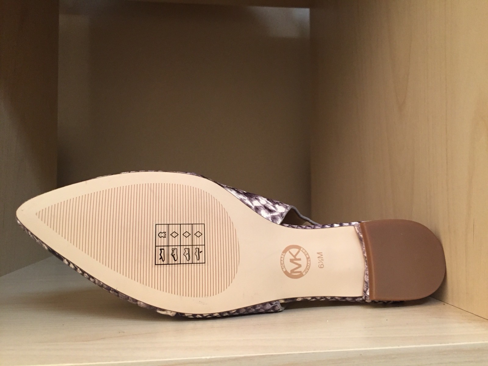 MICHAEL KORS CLAUDIA SNAKE SKIN WOMENS SLINGBACK SANDALS FLATS NWOB SIZE 6.5 thumbnail 6