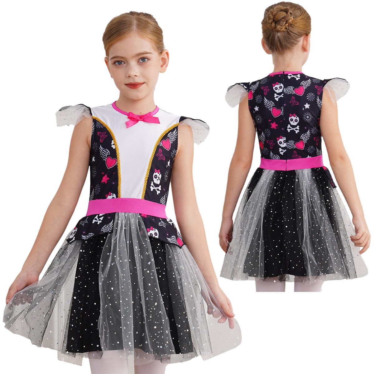open lace back dress Dark in Love - Gothic Ghost Irreqular Frilly - Dress