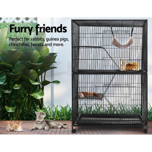 i.Pet Rabbit Cage Indoor Hutch Guinea Pig Bird Ferret Cat Hamster 142cm 4 Level - Picture 3 of 11