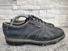 Men's 7.5M  FOOTJOY DRYJOYS Aquaflex Leather Golf Spikes ~ Cleats Black 53633