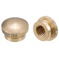 Knurled Thumb Nuts, 4pcs M10 x D20mm x H12mm Brass Blind Hole Knurled Thumb Nuts