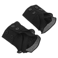 1 Pair Reusable Faux Black Sleeve Cuffs Detachable Decorative Wrist Accessories